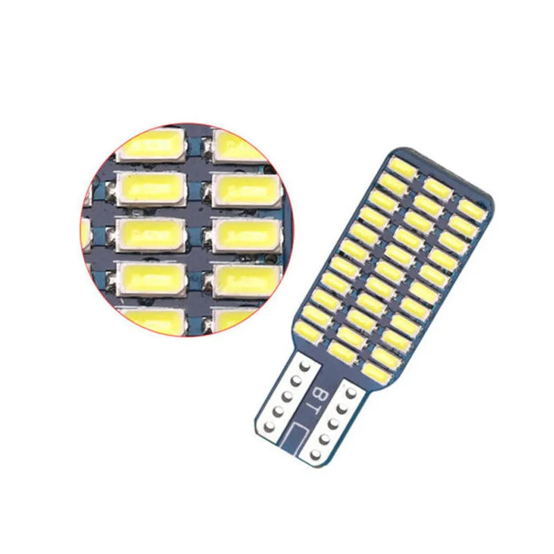 T10 3014 33smd single-sided white LED licence plate light on circuit board, 12x34mm size