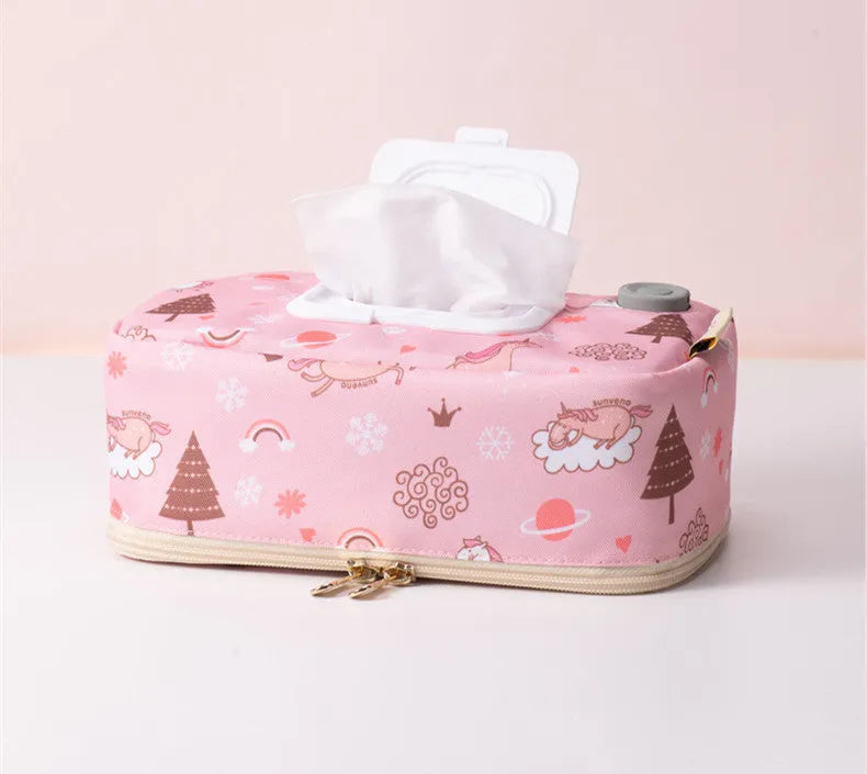 Sanmei Infant USB insulation plate for wet wipes in Giraffe, Green, and Pink colour options
