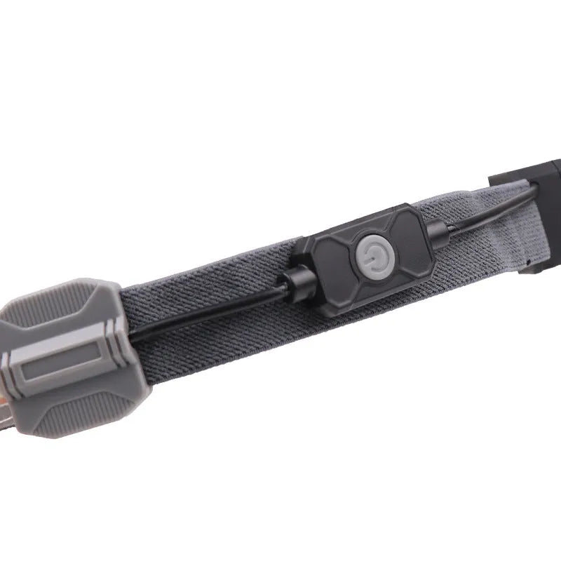 COB LED red light headlight 300 lumens warm white and red warning light portable ABS construction