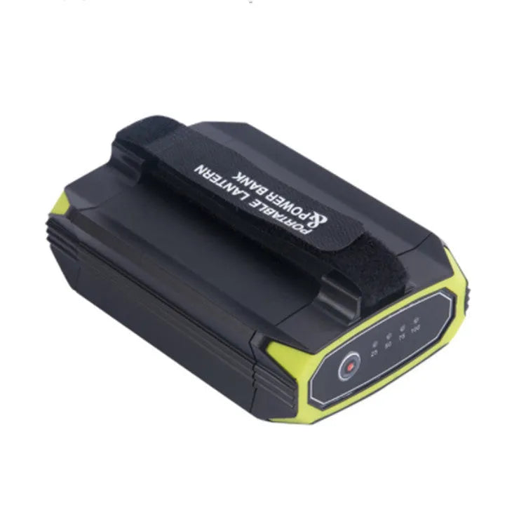 Green rechargeable camping light with dimmable LED and USB power bank function
