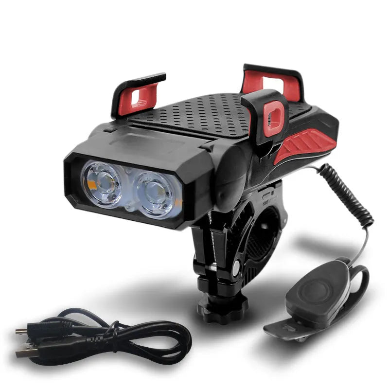 Rechargeable bicycle light for night cycling available in single or double lamp configurations