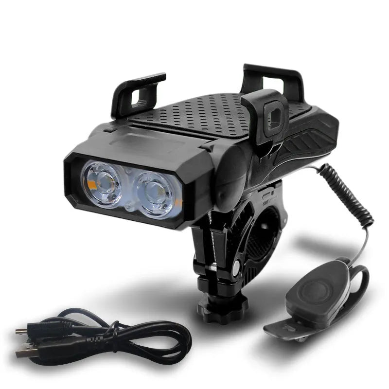 Rechargeable bicycle light for night cycling available in single or double lamp configurations