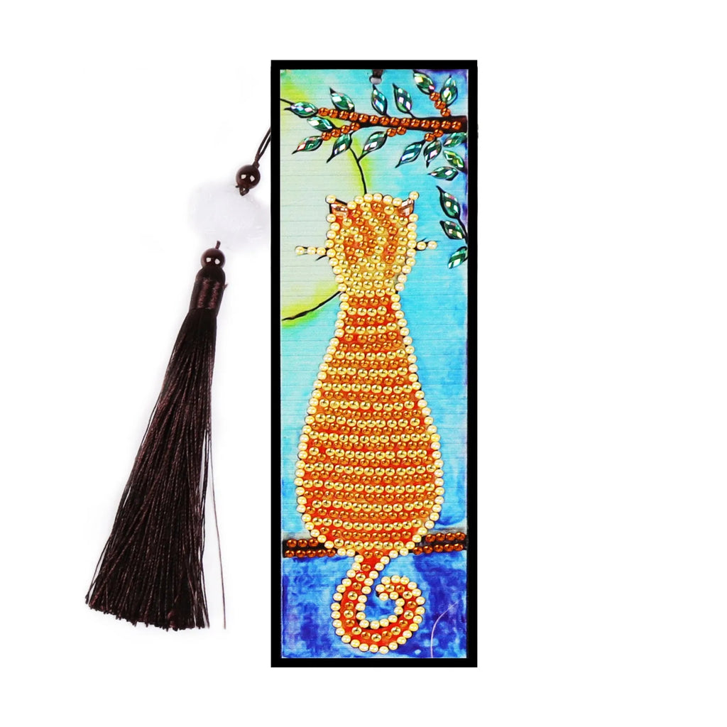 DIY diamond painting bookmark kit with special-shaped mandala design using 5D crystal diamonds