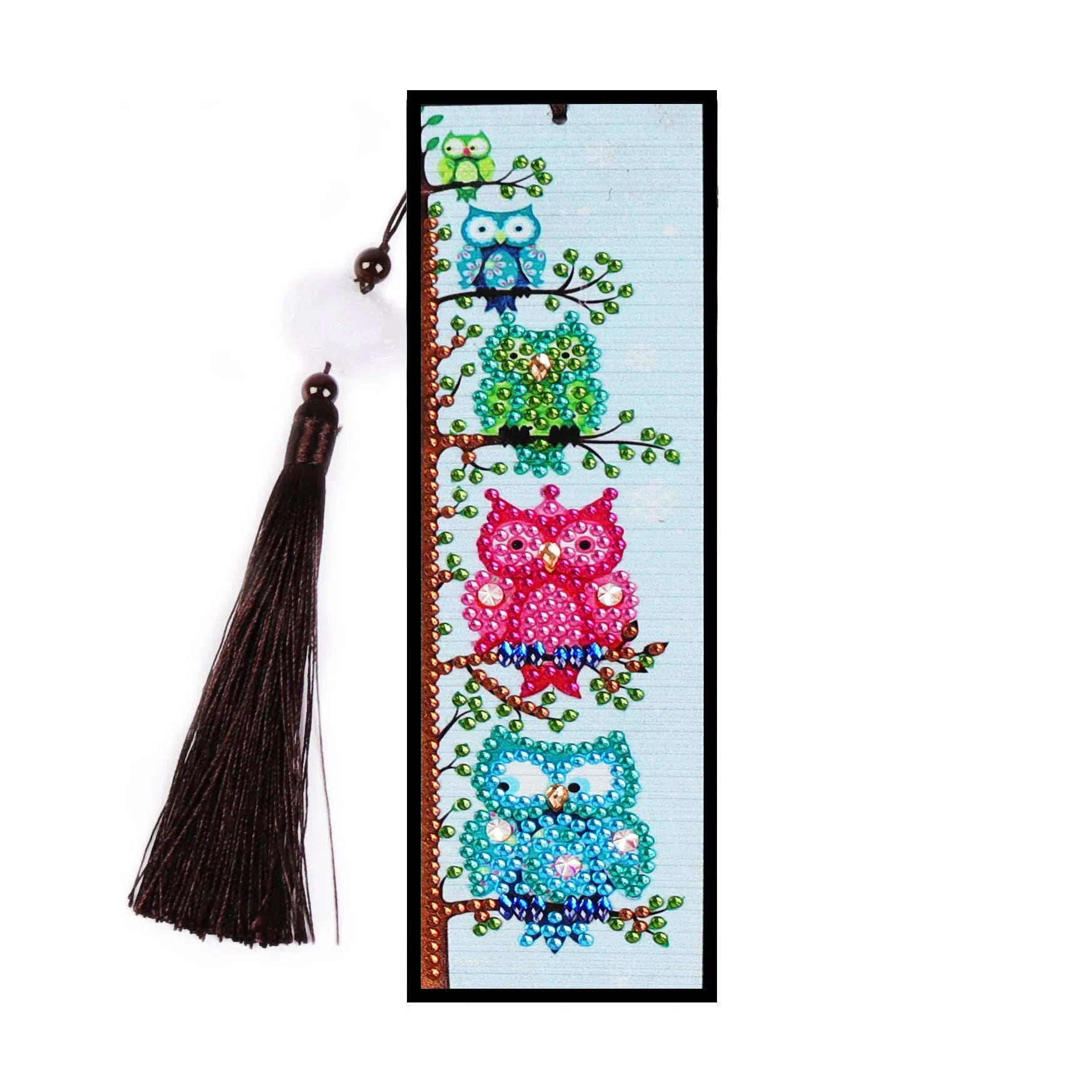 DIY diamond painting bookmark kit with special-shaped mandala design using 5D crystal diamonds
