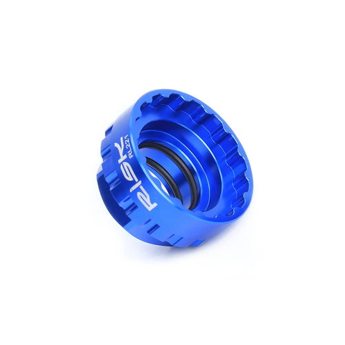 Blue aluminium alloy 12-speed direct mount disc removal tool for SRAM bicycle drivetrains.