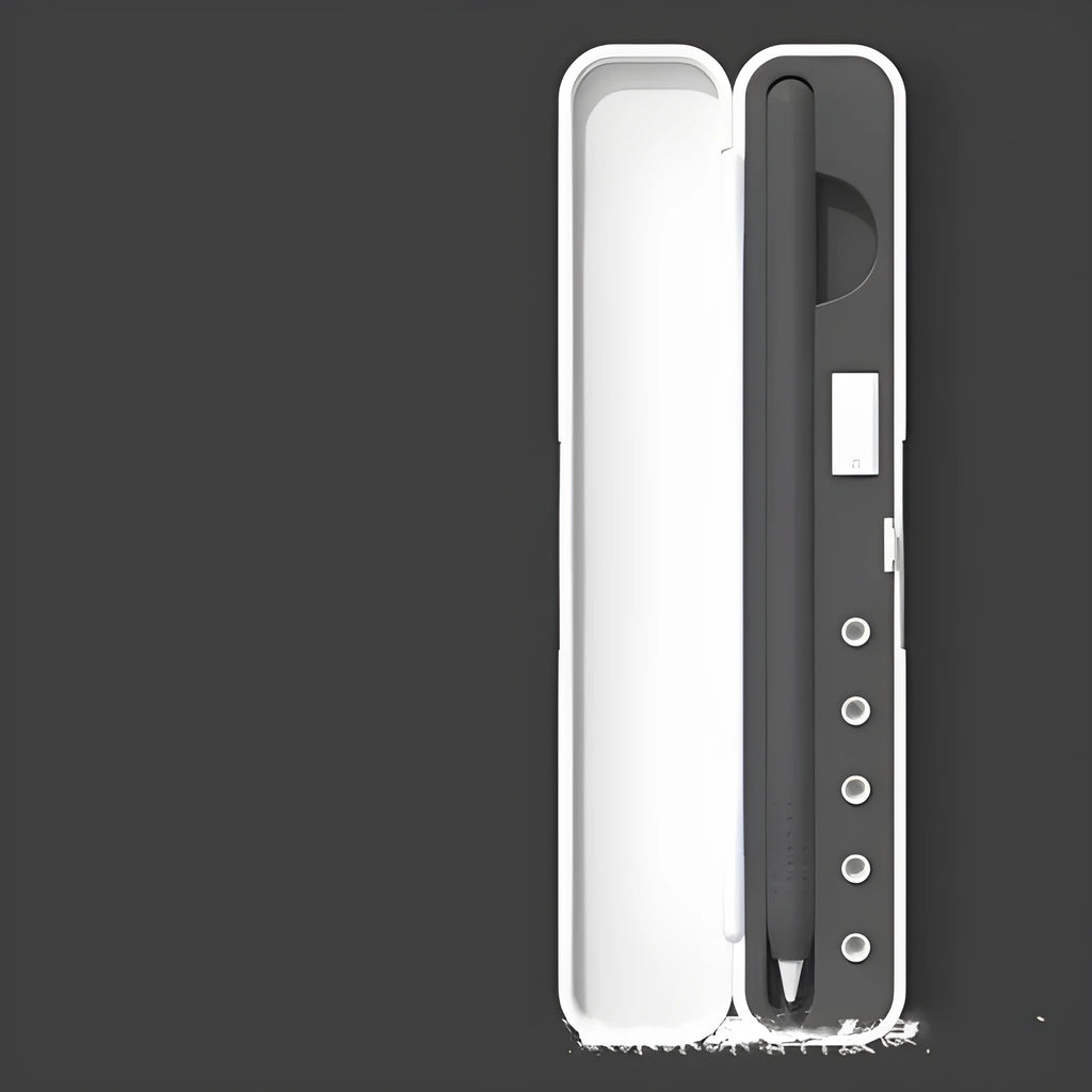 Hard protective case for Apple Pencil with compartments for tips and adapters in four colour options