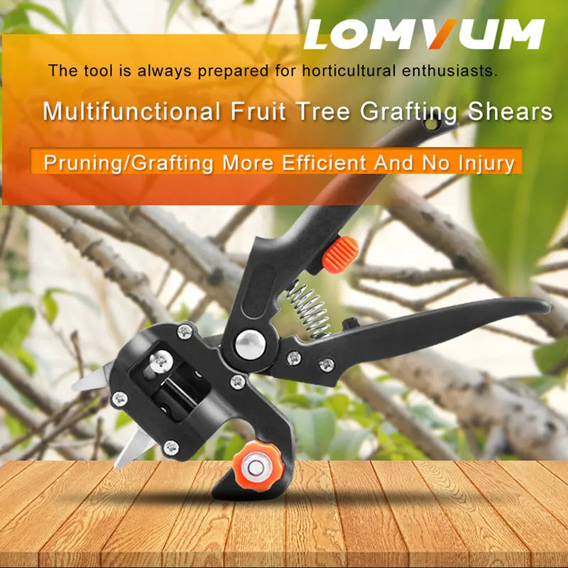Alloy steel seedling grafting pliers with U-cut, V-cut, and Omega-cut blades for orchard tree pruning and grafting