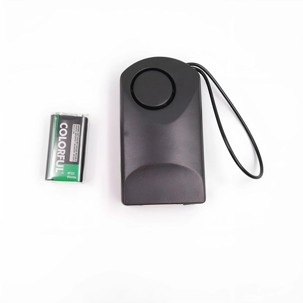 Black model 902 door handle contact induction anti-theft alarm with 360-degree detection and 0.1m range