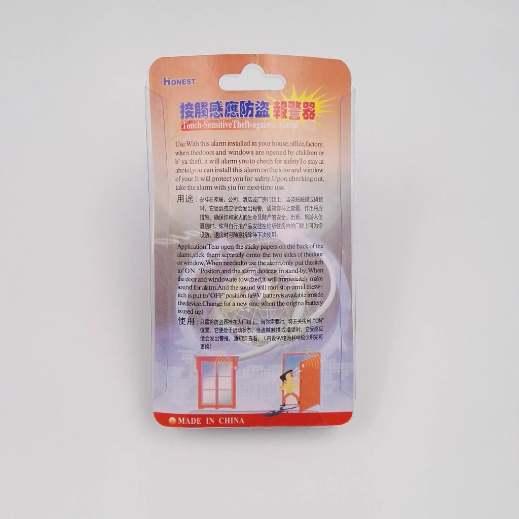 Black model 902 door handle contact induction anti-theft alarm with 360-degree detection and 0.1m range