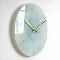 Circular silent wall clock with organic glass dial, quartz movement, 30.5cm or 35.5cm, 22 colour styles