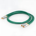 4-core shielded audio cable with silver-plated RCA connectors for amplifier connections
