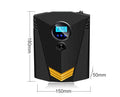 Black 12V electric tyre inflator with digital display, tyre pressure gauge and lighting