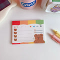 Kawaii bear cartoon memo pad notepad with colourful printed cover for to-do lists.