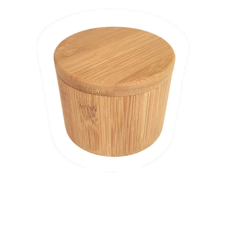 Bamboo seasoning box with 7.5cm spoon for solid herbs and spices
