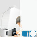 White desk lamp with USB charging and touch controls for study eye protection