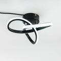 Aluminum ceiling light 280x210x60mm LED for corridor and entrance in black finish special-shaped shade