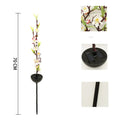 Solar-powered outdoor cherry blossom tree decorative light with ground stake