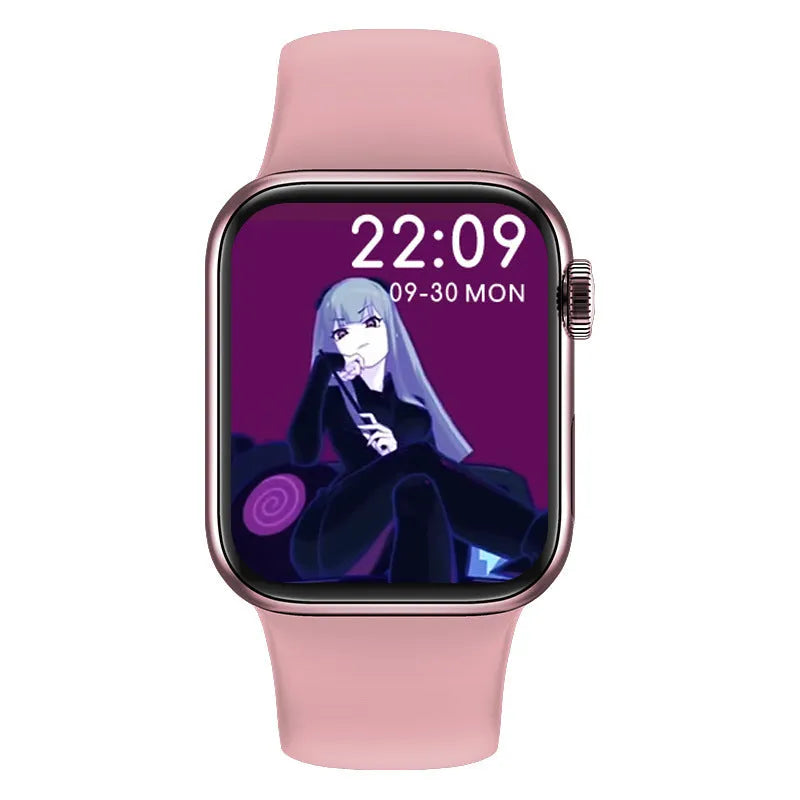M16Plus smart watch in silver on wrist showing 1.8-inch touchscreen display