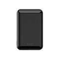 Magnetic wireless power bank in various colours showing magnetising side and plastic shell.