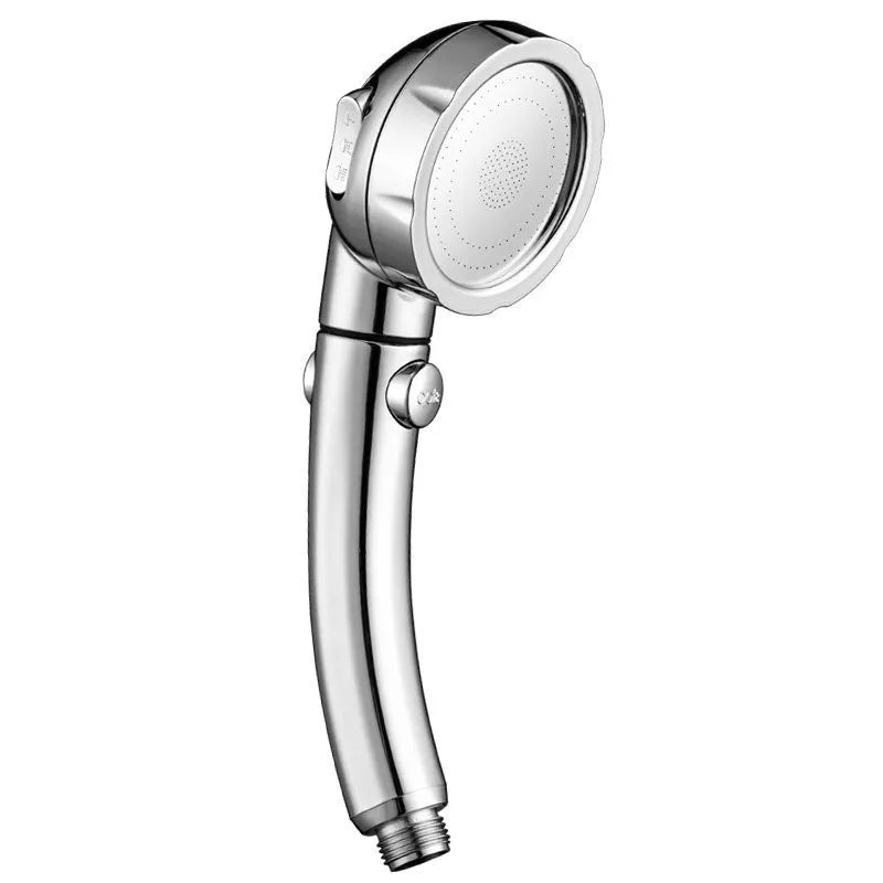 ABS handheld shower head with universal 4-point interface in blue, white, electroplated or UV finish