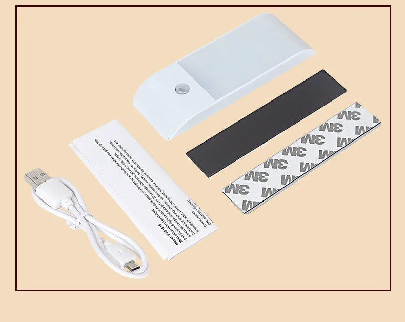 Rechargeable human body infrared sensor night light with PVC shade in new Chinese style design