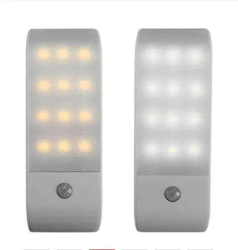 Rechargeable human body infrared sensor night light with PVC shade in new Chinese style design