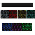 Black Bluetooth 3.0 keyboard with aluminium alloy and PU leather shell, seven-colour backlit keys, QI wireless charging