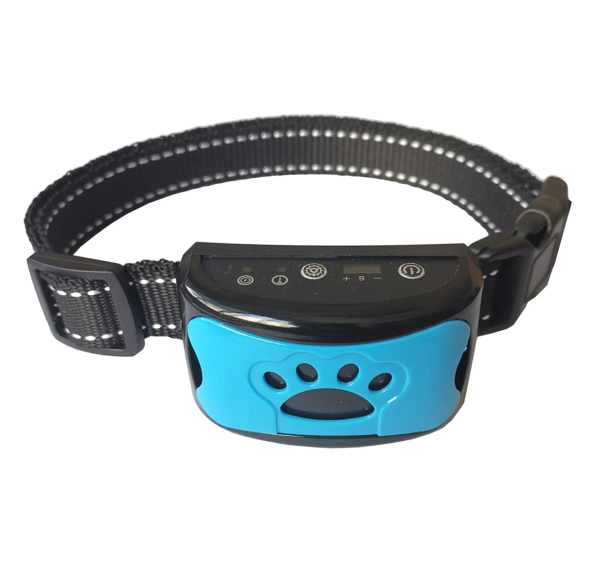 Waterproof remote dog training collar with shock vibration sound modes, rechargeable, adjustable nylon strap, yellow blue purple black orange