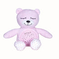 30 cm star projection plush toy in blue or pink bear design with short plush and sponge filling for infants