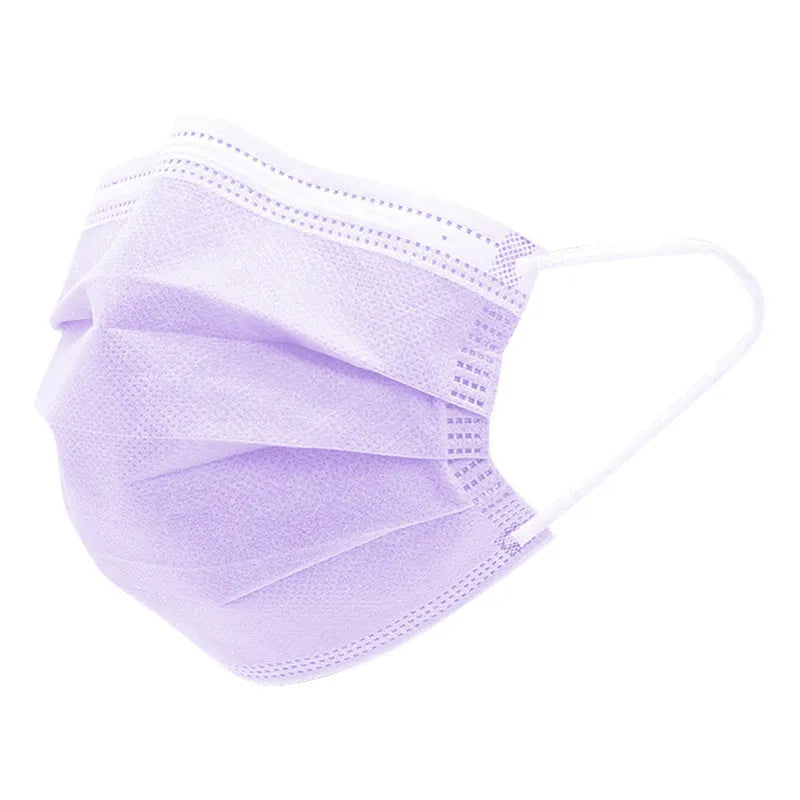 Disposable 3-ply blue medical surgical face mask with ear loops, non-woven material