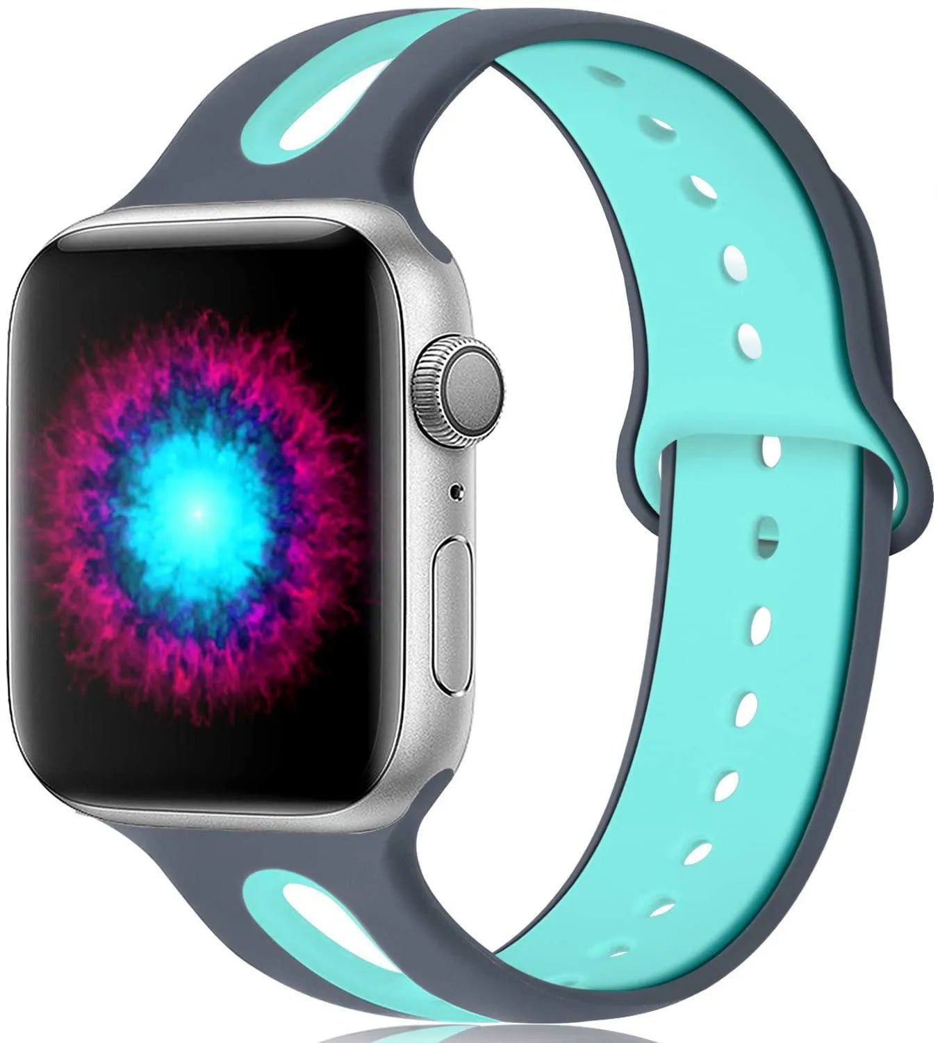 Silicone Apple Watch replacement strap in multiple colours for 38mm and 42mm models