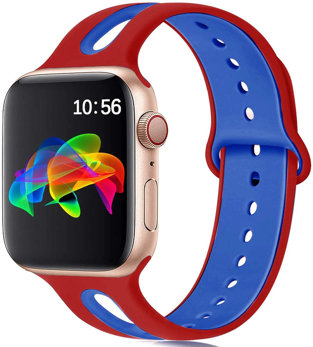 Silicone Apple Watch replacement strap in multiple colours for 38mm and 42mm models