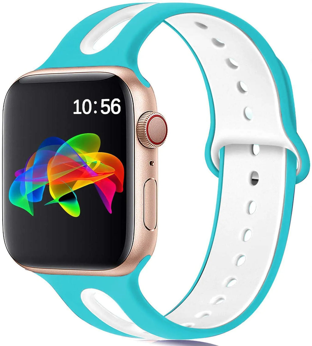 Silicone Apple Watch replacement strap in multiple colours for 38mm and 42mm models