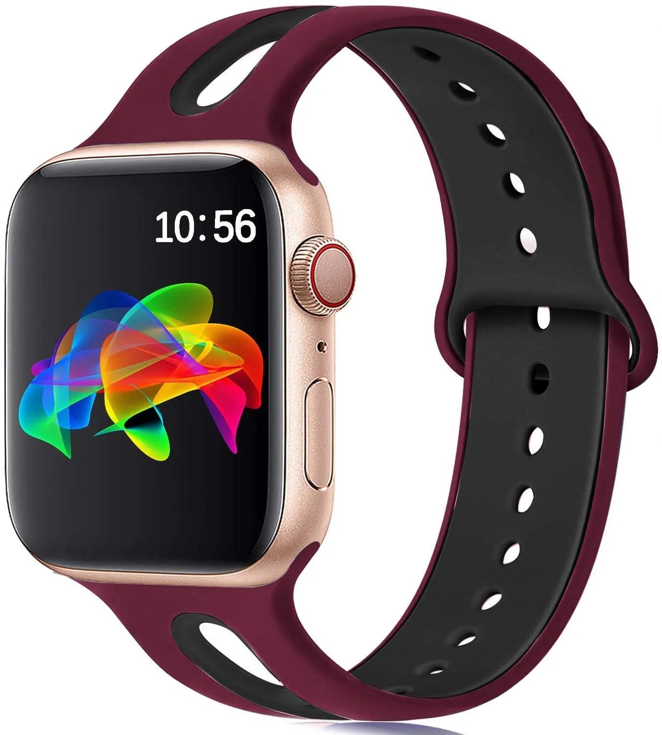 Silicone Apple Watch replacement strap in multiple colours for 38mm and 42mm models
