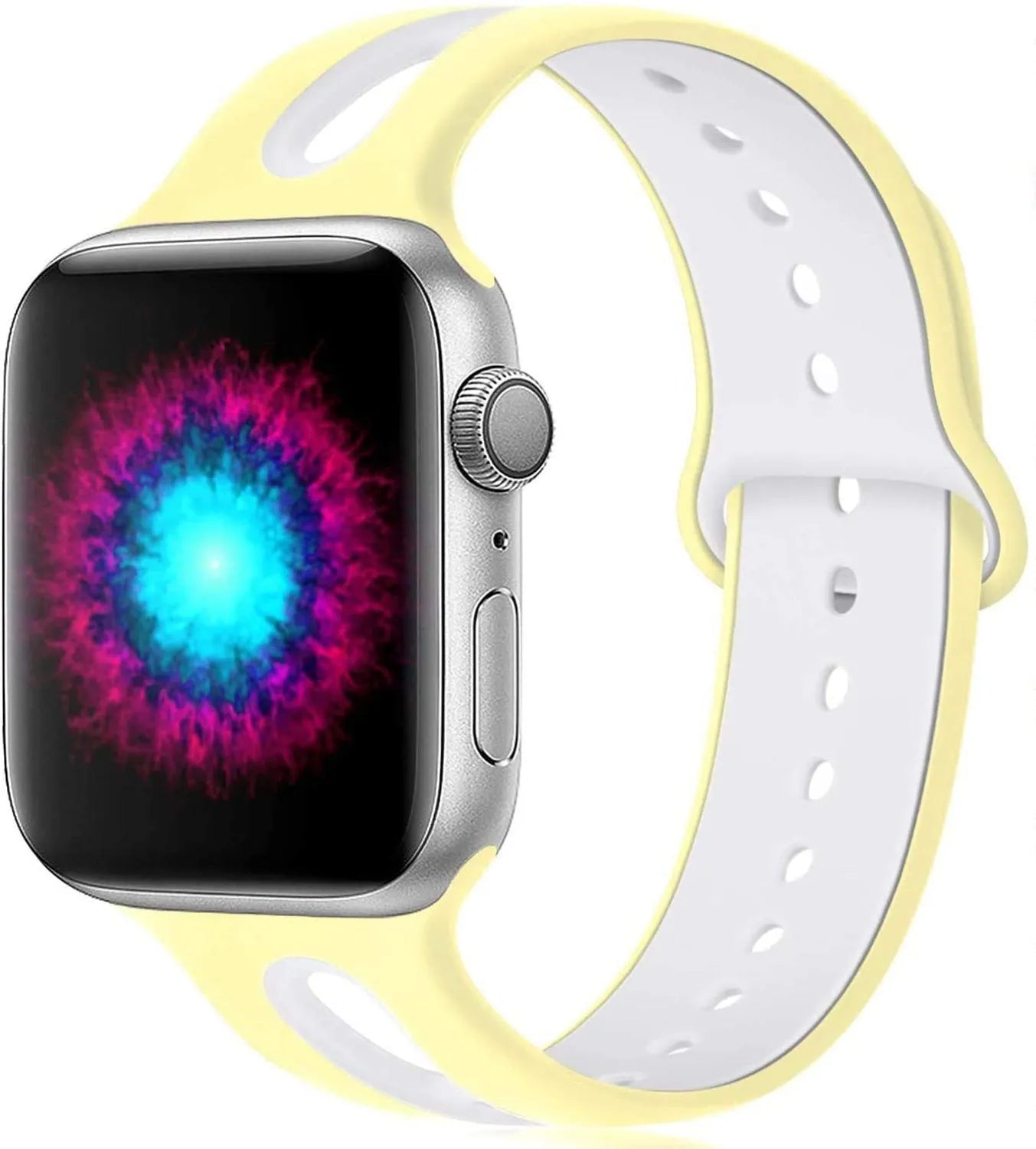 Silicone Apple Watch replacement strap in multiple colours for 38mm and 42mm models