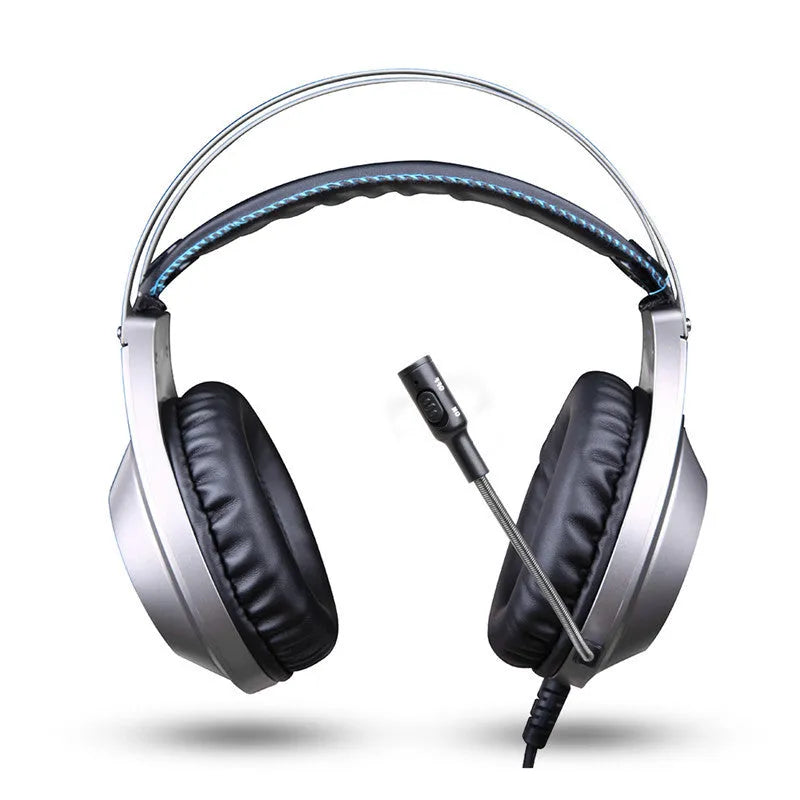 Black wired USB computer headset with microphone and over-ear design
