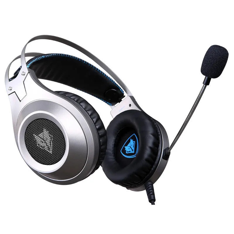 Black wired USB computer headset with microphone and over-ear design