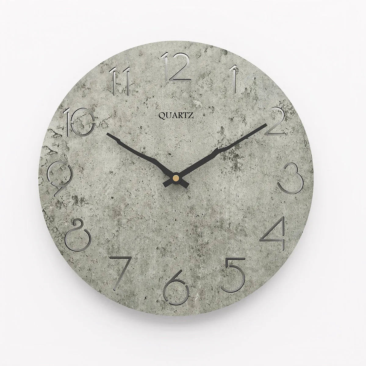 Modern grey European style wall clock with single-sided design for room decoration