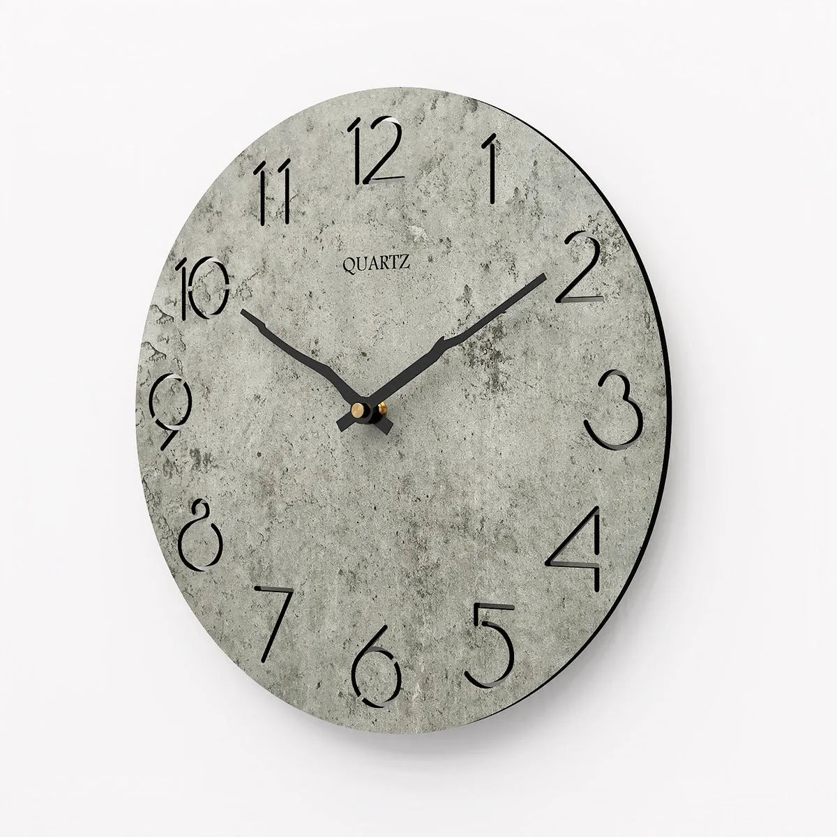 Modern grey European style wall clock with single-sided design for room decoration