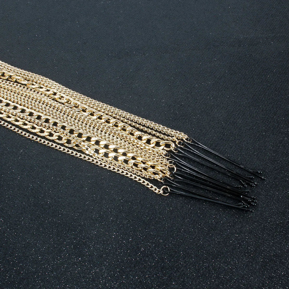 Women's aluminium hair chain with wave tassel design in size 13820A for fashionable hairstyles