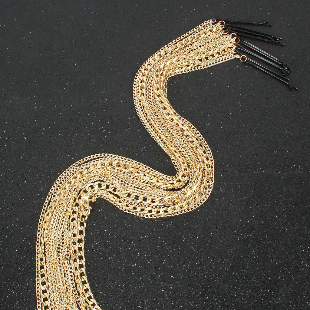 Women's aluminium hair chain with wave tassel design in size 13820A for fashionable hairstyles