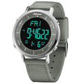 Shifenmei digital sports watch with 10m waterproof rating showing multiple style options