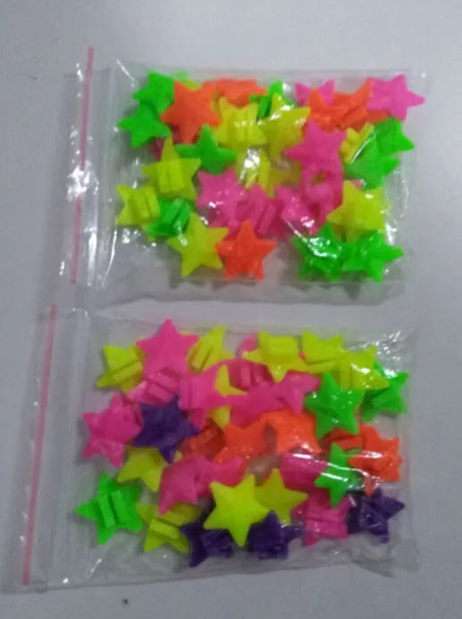Children's bicycle decoration set with about 35 mixed-colour plastic resin pieces for outdoor cycling use