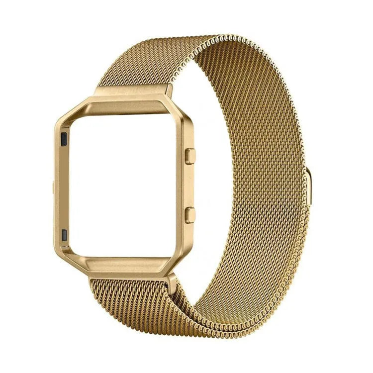 23mm Milanese mesh stainless steel replacement wristband for Fitbit Blaze watch in silver
