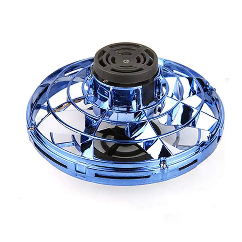 Rotating Flying Gyro Aircraft Induction Drone Toy for Youth Aged 15-35, Manual Control, Electric, Multifunctional, Blue, 4x8cm, Plastic, Choice of 1/2/4 Pieces