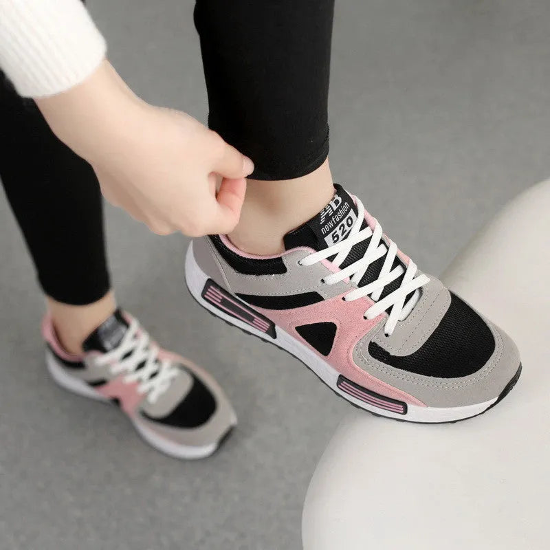 Women's breathable cross strap sneakers with low heel and non-slip sole