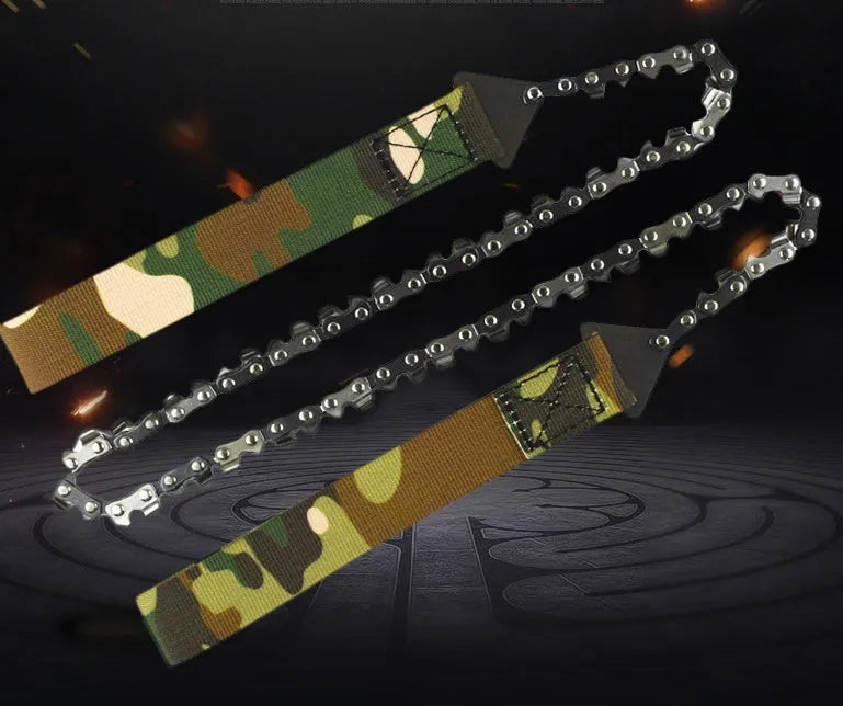 Camouflage folding hand saw with 65 manganese steel blade and 33 teeth for outdoor pruning
