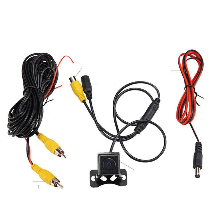 Black HD rear view car reversing camera with 170° viewing angle and CMOS sensor