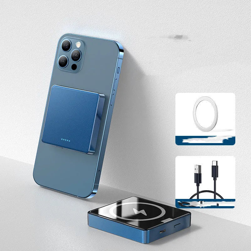 MagSafe wireless power bank with magnetic charging for iPhone, 10000mAh capacity, plastic shell