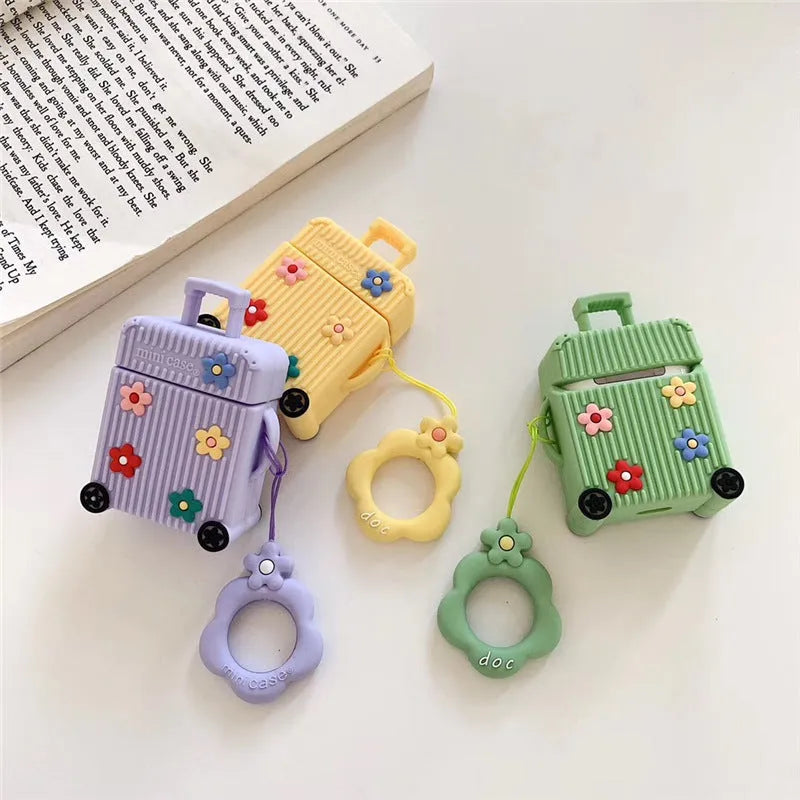 Flip-type silicone protective cover for Apple AirPods 1st and 2nd generation charging cases